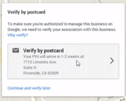Confirm your business name